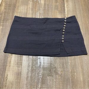 Free people Rock the Boat navy Button-Detail mini Skirt - as is Great Coverup